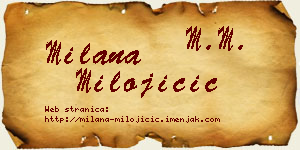 Milana Milojičić vizit kartica